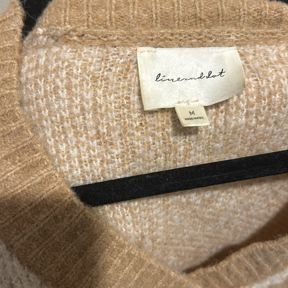 Line and dot Keaton Sweater Size Medium Camel - Picture 4 of 6